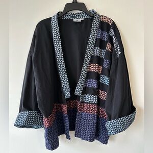 Marketplace of India Boho Lightweight Open Front Cardigan Kantha Lagenlook